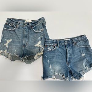 Bundle of Abercrombie & Fitch Jean Shorts Size 25